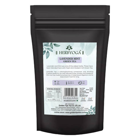 Golden Tips Herbyoga Lavender Mint Green Tea